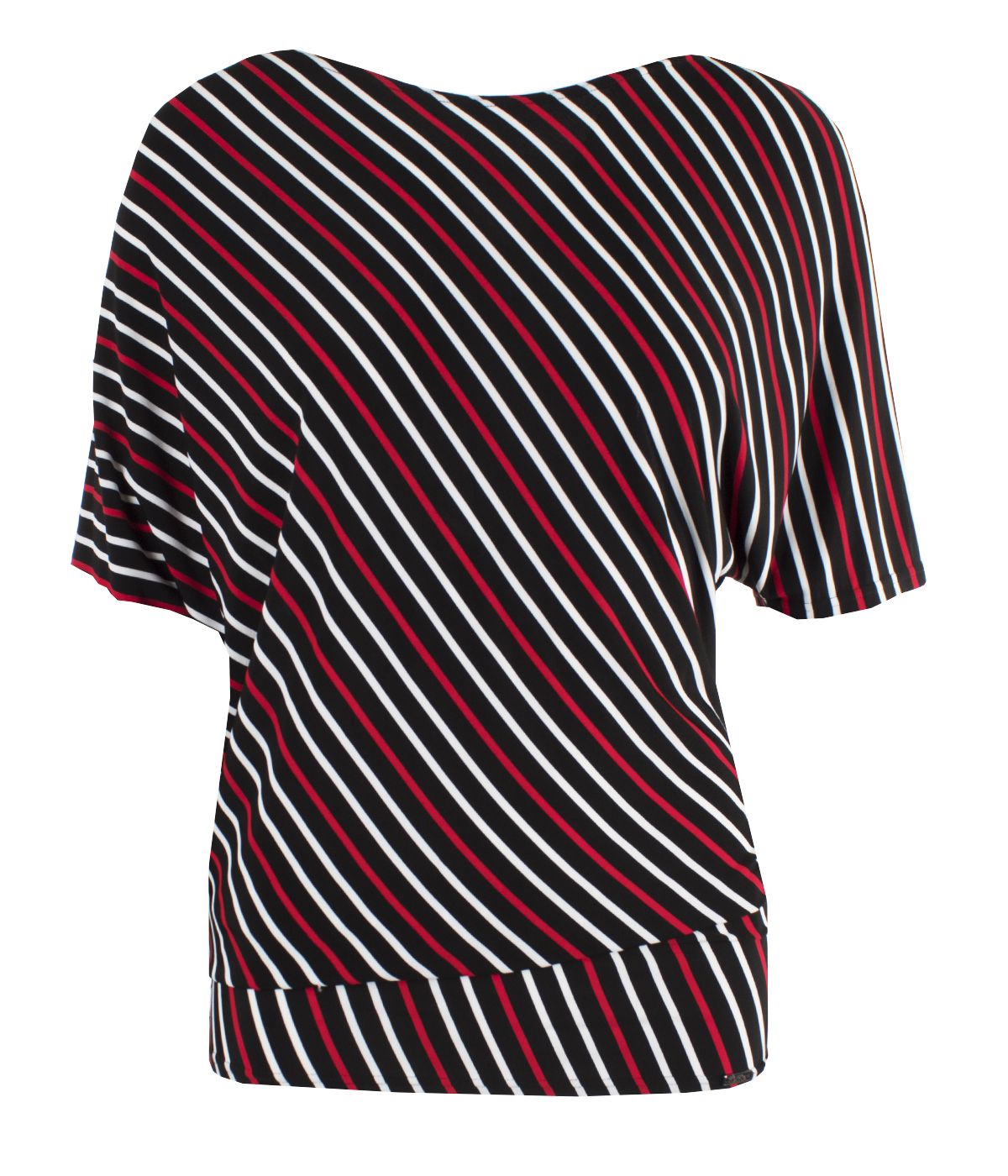 Tunic with rayon with striped print 0
